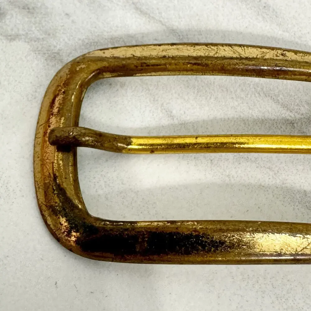 Hickok USA Vintage Small Gold Tone Simple Basic Belt Buckle